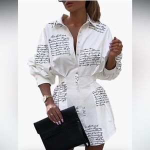 Button up white dress